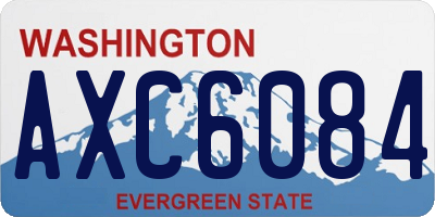 WA license plate AXC6084