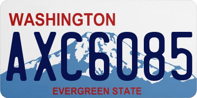 WA license plate AXC6085