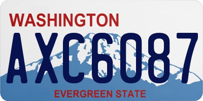 WA license plate AXC6087