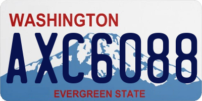 WA license plate AXC6088