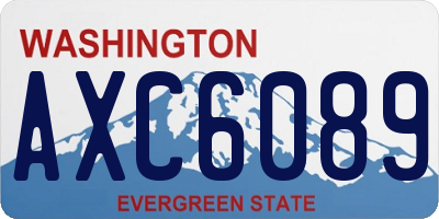 WA license plate AXC6089