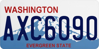 WA license plate AXC6090
