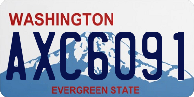WA license plate AXC6091