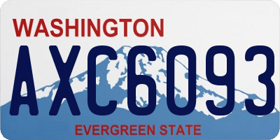 WA license plate AXC6093