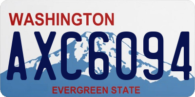WA license plate AXC6094