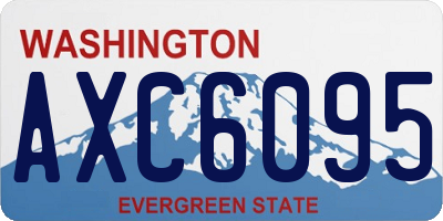 WA license plate AXC6095
