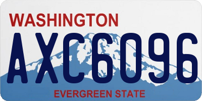 WA license plate AXC6096