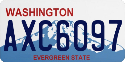 WA license plate AXC6097