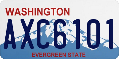 WA license plate AXC6101