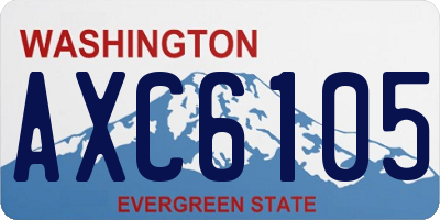 WA license plate AXC6105