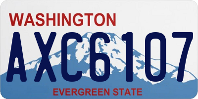 WA license plate AXC6107