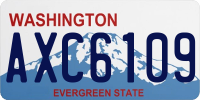 WA license plate AXC6109