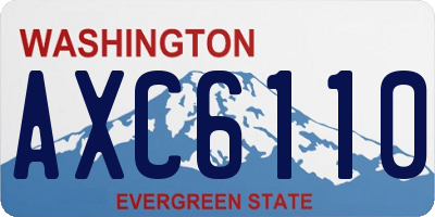 WA license plate AXC6110
