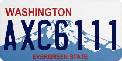 WA license plate AXC6111