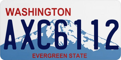 WA license plate AXC6112