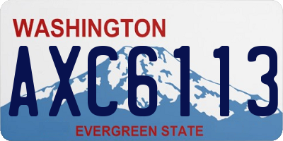 WA license plate AXC6113
