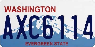 WA license plate AXC6114