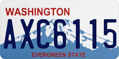 WA license plate AXC6115