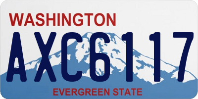 WA license plate AXC6117