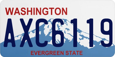 WA license plate AXC6119