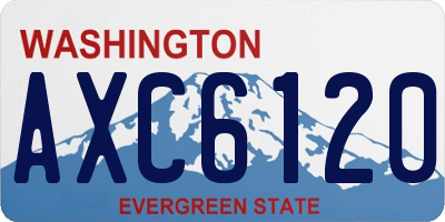WA license plate AXC6120