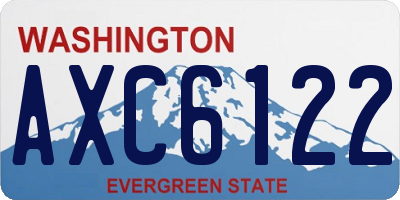 WA license plate AXC6122