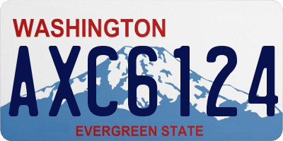 WA license plate AXC6124