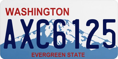 WA license plate AXC6125