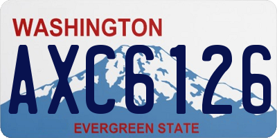 WA license plate AXC6126