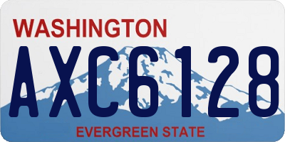 WA license plate AXC6128