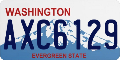 WA license plate AXC6129