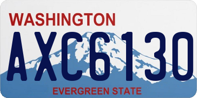 WA license plate AXC6130