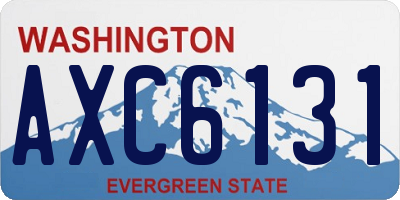 WA license plate AXC6131