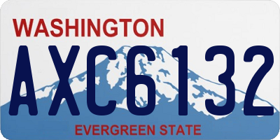 WA license plate AXC6132