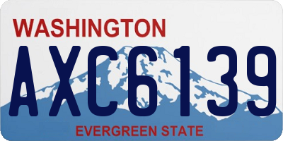 WA license plate AXC6139