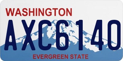 WA license plate AXC6140
