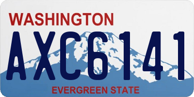 WA license plate AXC6141