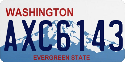 WA license plate AXC6143