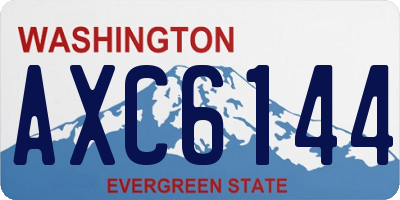 WA license plate AXC6144