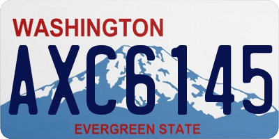 WA license plate AXC6145