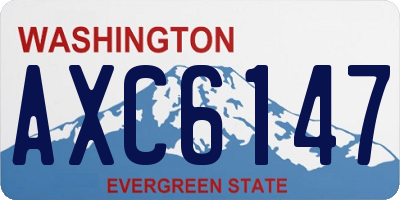 WA license plate AXC6147