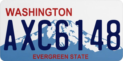WA license plate AXC6148