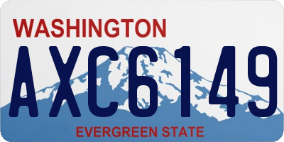 WA license plate AXC6149