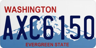 WA license plate AXC6150
