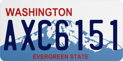 WA license plate AXC6151