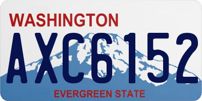 WA license plate AXC6152