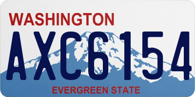WA license plate AXC6154