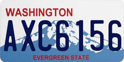 WA license plate AXC6156