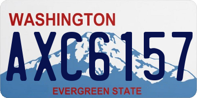 WA license plate AXC6157