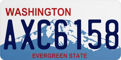 WA license plate AXC6158